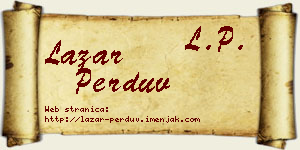 Lazar Perduv vizit kartica